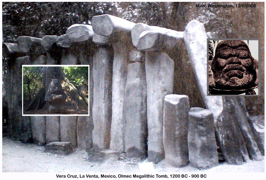 Olmec Megalithic Tomb in Vera Cruz, La Venta, 1200 BC - 900 BC..art, art history, Paul Marc Washington, paleoneolithic@yahoo.com 