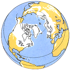 1. Extent of ice during the last Ice Age.