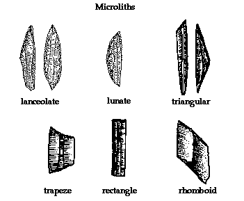 5. Six main forms of microliths.